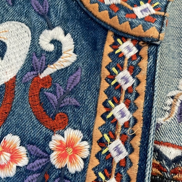 Chico’s Embroidered Denim Jacket - Picture 8 of 16